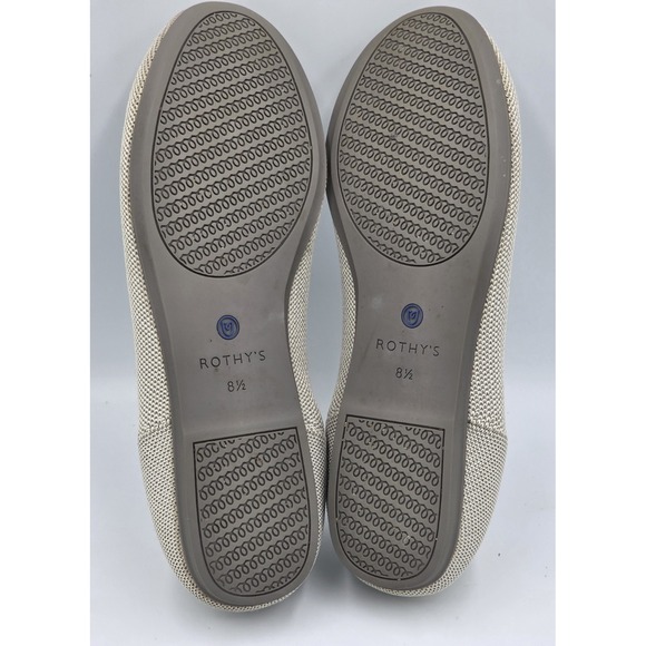 Rothy's The Flats Round Toe Beige Mist Women's Size 8.5 Comfort Ballet Flats - Picture 13 of 14